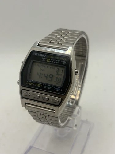 Rare Vintage Seiko A547-5030 Men’s Digital Alarm Chronograph Sport Watch JDM 80s
