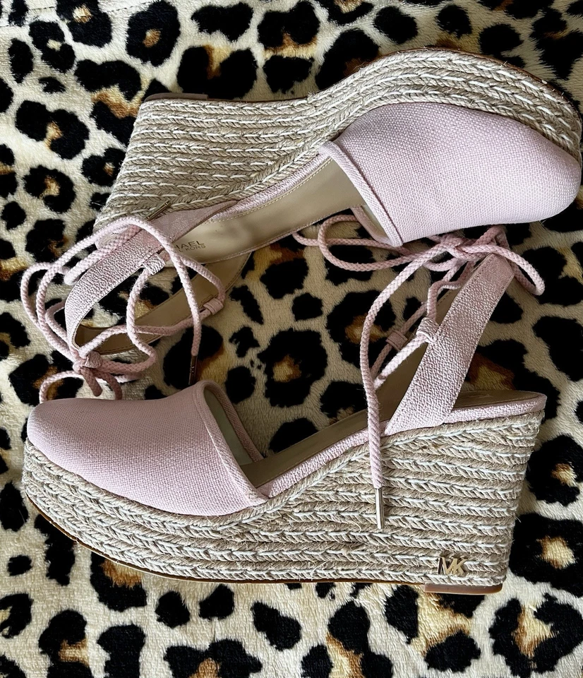 Sandalias Michael Kors para mujer alpargata con cordones talla 10M Foto 3 de 4