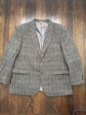 Harris Tweed 48R Herringbone Sport Coat Vintage