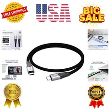 Thunderbolt 5 Cable 1ft Short, 80Gbps Data Transfer 16K Video Display 240W Ch...
