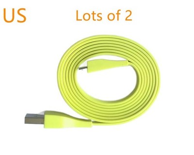 2x 4ft PC/DC charge Micro USB Flat Cable For Logitech UE BOOM Bluetooth Speaker