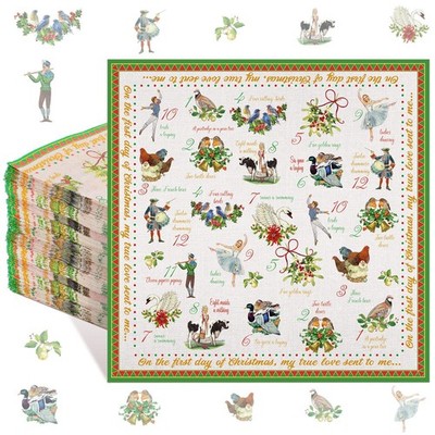 Geyee 100 Pcs 12 Days of Christmas 13 x 13 inches, [Obtained from pictures] 