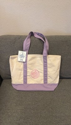Trader Joe's Lavender Purple Large Canvas Tote Bag Spring 2026