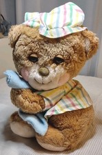 Vintage 1985 Fisher-Price Teddy Beddy Bear Plush Sleepy Pajamas  Blue Blanket