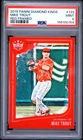 156100154 Mike Trout 2019 Panini Diamond Kings #133 Framed Red SP PSA 9