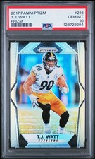 PSA 10 GEM 💎 2017 PANINI PRIZM SILVER PRIZM #216 T.J. WATT ROOKIE RC