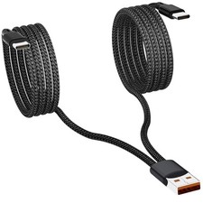 USB C Cable, 4FT Multi 2-in-1 A to Dual C Cord Black, Type 4FT, Black