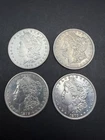 Lot of 4 - 1879 US Morgan Silver Dollars 90% Silver , mixed mint