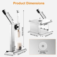 Manual Steamed Bun Forming Machine Included 3 Sizes Mold Dumpling Baozi Maker US