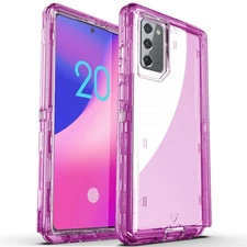 For Samsung Galaxy Note 20 Ultra 5G Case Shockproof Phone Cover Clear/Purple