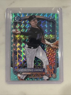 ANTONIO JIMENEZ 2025 BOWMAN CHROME DRAFT 1ST AQUA GEOMETRIC /125