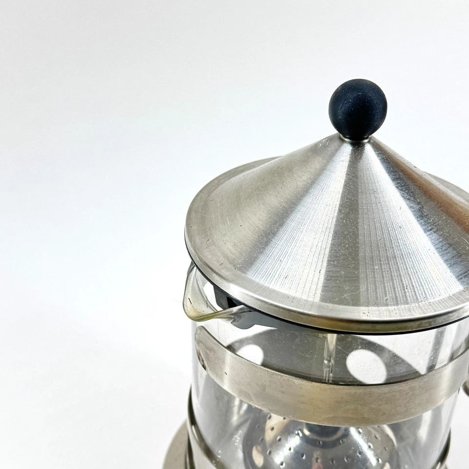 VINTAGE STAINLESS STEEL GLASS TEA POT BREWER INFUSER CAFETIERE KITCHENWARE - Image 2 of 4