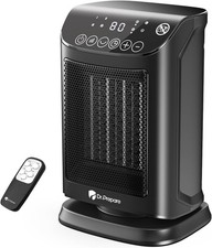 1500W Small Space Heater for Indoor Use, Portable PTC Ceramic Electric Heater wi