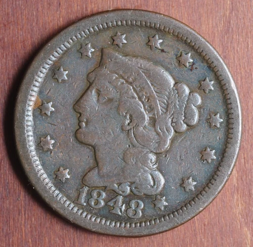 Photo of a 1848-P Large Cent from an eBay listing that sold on Jul 19, 2026