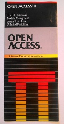 Open Access II, by Software Products International, 1986 Brochure. SQL database