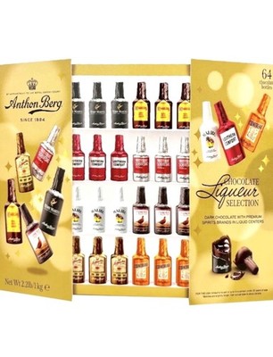 Dark Chocolate Liqueur Liquor 2.2 Lbs 64 Bottles Anthon Berg NEW SEALED UNOPENED