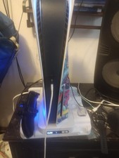 PS5 Cooling Station Stand with Dual Charger 3 Adjustable Fan Speeds