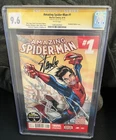 AMAZING SPIDER-MAN (2014) #1 CGC 9.6 SS Signed by Stan Lee! Not Pressed.