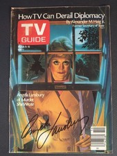 Angela Lansbury Signed TV Guide Cover - Autograph with COA - Arabesque