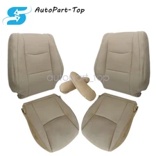 Fits 2003-2009 Lexus GX470 Both Side Seat Cover & Armrest Cover PU Leather Tan