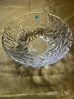 Tiffany & Co. Crystal Bowl 9” x 3.5” Round Geometric Designs Rock Cut