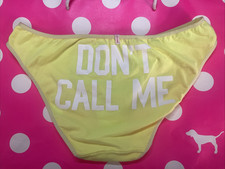 2012 Vintage Victoria  s Secret PINK Low Rise Bikini Panty M DON'T CALL ME
