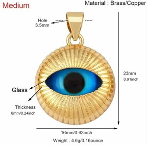 Authentic Celestial Azure Gaze: 18k Gold-Plated Turkish Evil Eye Amulet