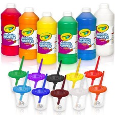 Kids Painting Set, Washable Paint for Kids with Painting Cups, Tempera Paint ...