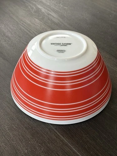 Vintage Charm By Pyrex 10c Orange Stripped Mixing Bowl 2.3L