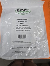 Baby Squirrel Nursing Set - Milk Replacer, Feeding Syringes, Nipples