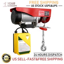 1320LBS Electric Hoist Winch with Wireless Remote for Garage Warehouse