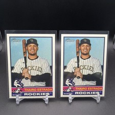 2025 Topps Heritage  High Number #504 Thairo Estrada Colorado Rockies (2) Cards