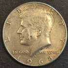 1968 Kennedy 40% silver half dollar.Au