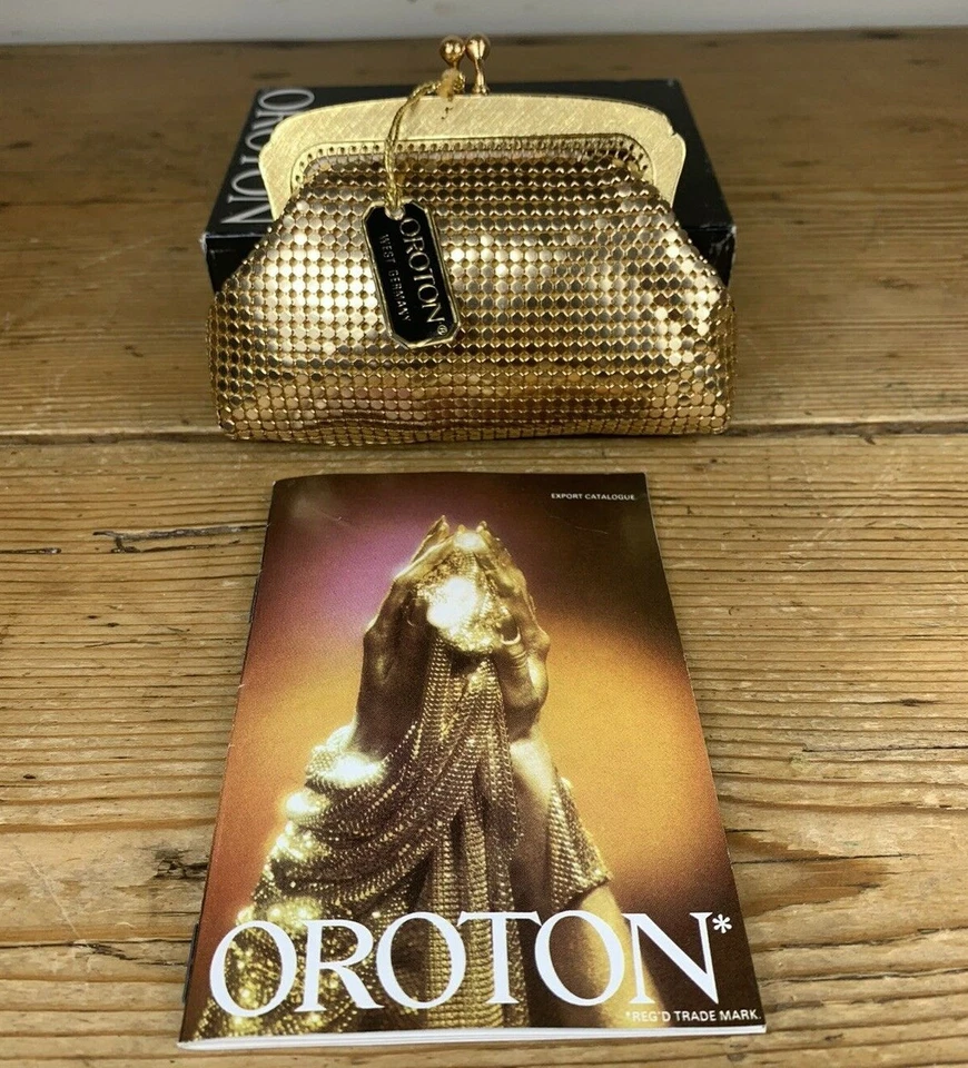 Vintage Oroton Gold Chain Mail Mesh Purse / Small Evening Bag, BRAND NEW IN BOX - Image 3 of 4