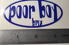 Old School BMX POOR BOY Aero Max Number Plate Sticker gt hutch pk fa mcs Boss