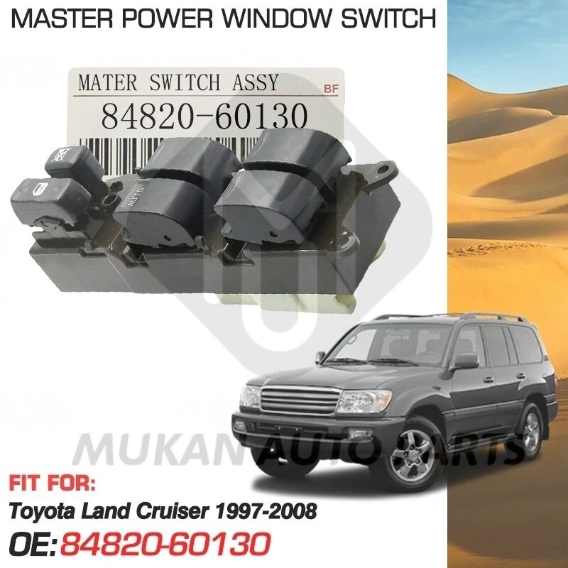 Power Window Master Switch 84820-60130 For 1998-2007 Toyota Land Cruiser 100 105 - Image 2 of 4