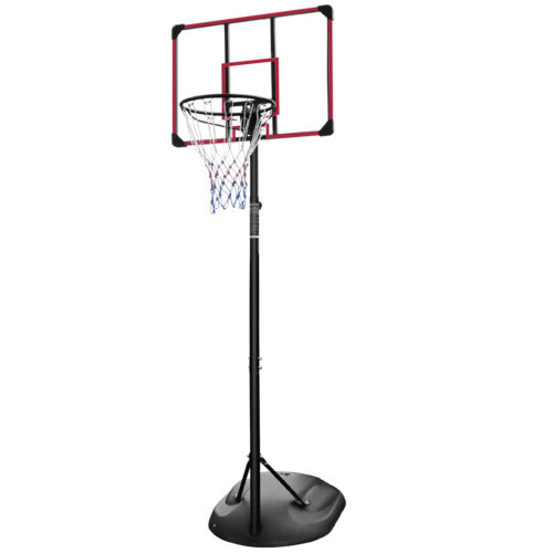 Basketball Hoop Stand, Adjustable Height 7.5- 9.2ft, with Backboard and Wheels
