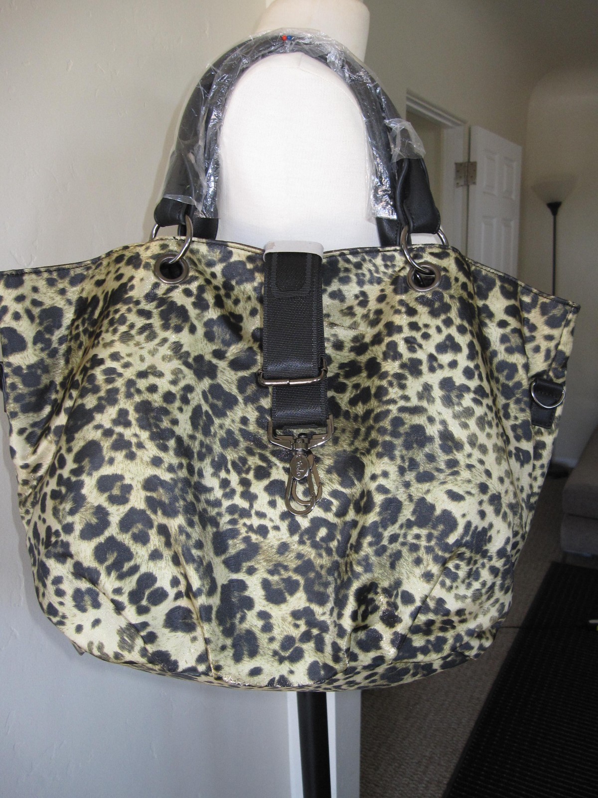 NUEVO CON ETIQUETAS BOLSO DE MANO CON CUSTODIA BARCELONA BOLSO EXTRA CORREA DE HOMBRO MEDIO AMARILLO CON NEGRO