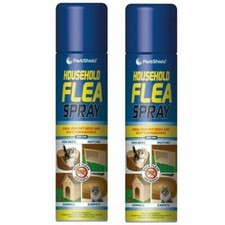 2 X CANS INDOOR FLEA SPRAY HOUSE PEST SHIELD UK BEST SELLER MITE TICK FLEAS
