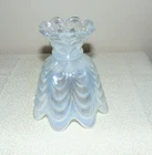 Fenton Drape Opalescent Candle Holder Pre 1970 with Sticker