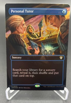 Personal Tutor (Borderless, Foil, #633, NM) Commander Masters (CMM), MTG
