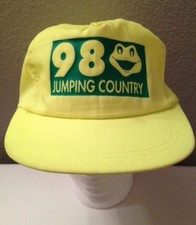 Vintage Yellow "98 Jumping Country" Hipster Baseball Hat Cap One Size Adjust