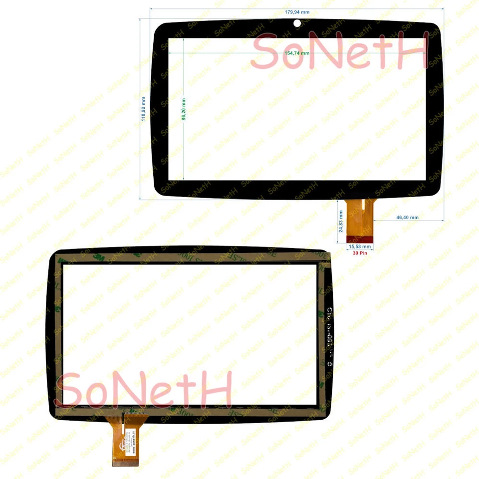 VETRO TOUCH SCREEN LISCIANI MIO TAB SMART KID HD MP0100884 NERO