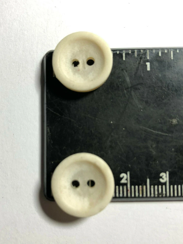 50 IMITATION STONE BUTTONS  15/mm 5/8" Made In Italy Natural Shade 2hole - Image 4 of 4