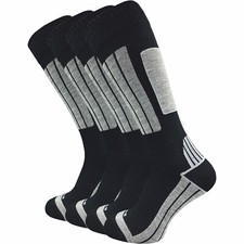 4 Paar Damen & Herren Skisocken | Thermo Kniestr&uuml;mpfe | gepolsterte Socken