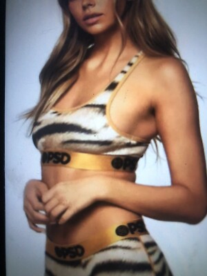 PSD Underwear Womens Golden Tiger Sports Bra Gold  X Small