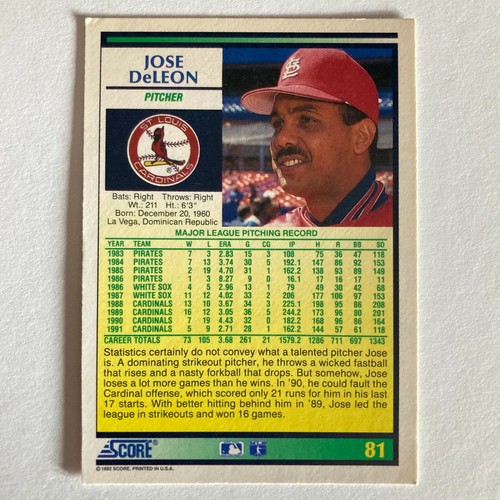 1992 Score Baseball Cards #9-875 - You Pick Complete Your Set - Foto 28 di 152