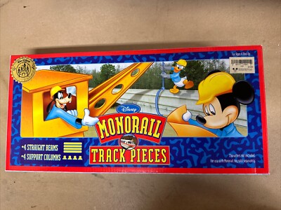 Disney Monorail Track Pieces Park Exclusive 4 Straight Beams 4 Support Columns