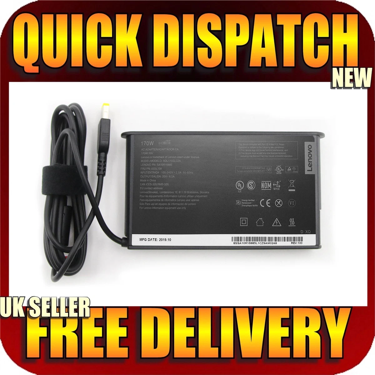 Lenovo P1 Gen 5 ORIGINAL LENOVO P1 GEN 5 (TYPE 21DC 21DD)(THINKPAD) - 21DDS0R403 170W AC ADAPTER | eBay