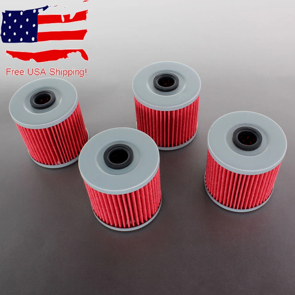 Filtro de óleo 4 peças HF123 para Kawasaki KL250 KL600 KL650 KLR650 KLX650 1977-2016 - Imagem 2 de 4